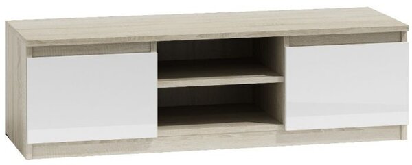 RTV stolek FLOWE 120 dub sonoma/bílá (120 x 36) cm