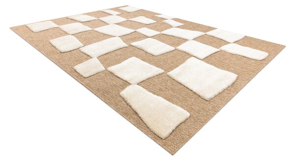 Makro Abra Kusový koberec Sisalový SPARK 0710A Geometrický béžový krémový Rozměr: 80x150 cm