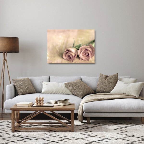 Skleněný obraz - Jemné růže (70x50 cm)