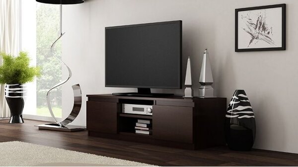 RTV stolek FLOWE 120 wenge (120 x 36) cm