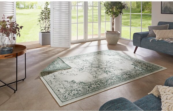 Zeleno-krémový venkovní koberec NORTHRUGS Borbon, 200 x 290 cm