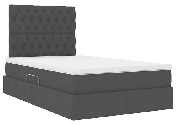 Postel s úložným prostorem a matrací Černá 120 x 200 cm textil 3371837