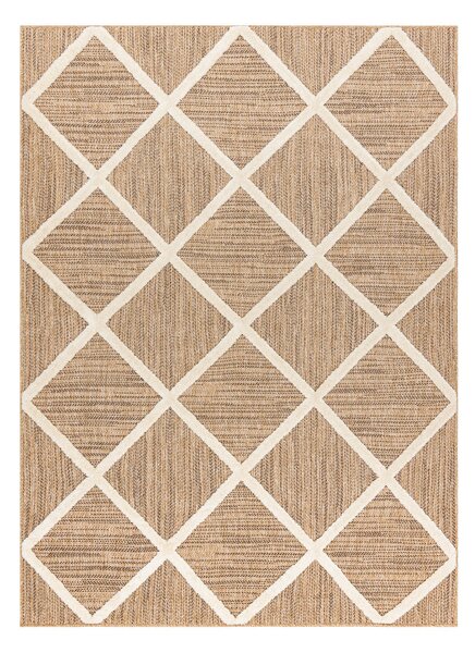 Makro Abra Kusový koberec Sisalový SPARK 0708A Geometrický béžový krémový Rozměr: 80x150 cm