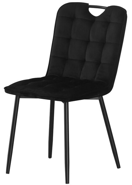 Jídelní židle Casa Dolce MILINDA, sada 4 ks, šířka 47 x hloubka 58,5 x výška 86 cm, sametové čalounění, černá