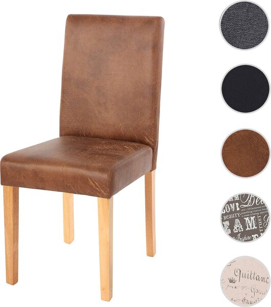 Jídelní židle Littau, kuchyňská židle Židle, látka/textil imitace semiše, světlé nohy
