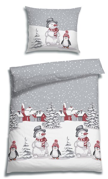 Florella Flanelové povlečení Renun Grau Rozměr: 70x90 + 140x200 cm