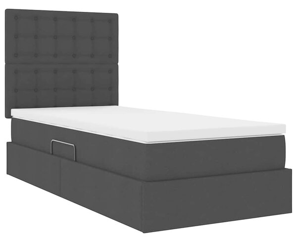 LED postel s úložným prostorem a matrací Černá 90 x 200 cm 3372518