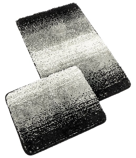 BELLATEX BANYSILVER sada - bez výkroje Černá, Šedá sada 60x100, 60x50 cm