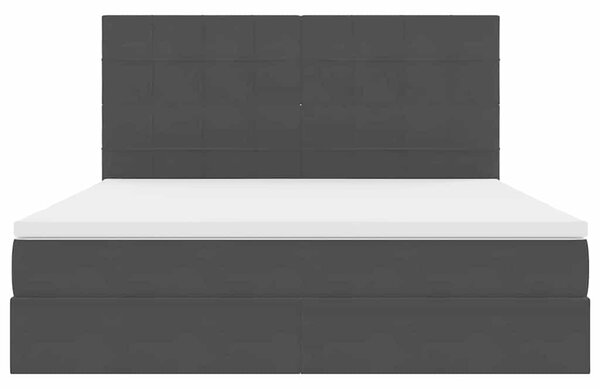 Postel s úložným prostorem a matrací Černá 160 x 200 cm samet 3372041