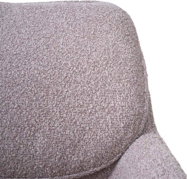 Sada 6 jídelních židlí HWC-N74, kuchyňská židle, otočná, látka bouclé (540g/m²) Oeko-Tex béžová