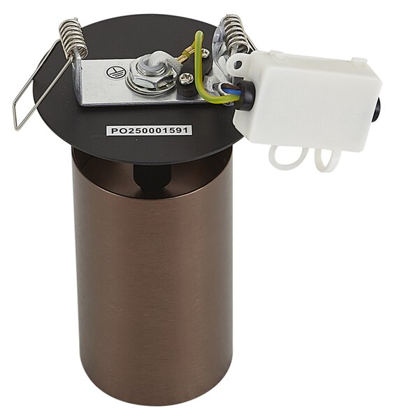 Moderní zapuštěné bodové svítidlo tmavě bronzové GU10 50mm IP44 - Chels