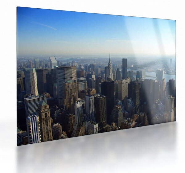 Skleněný obraz - Manhatten ve dne (70x50 cm)
