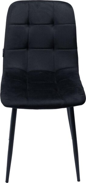 Bauerkraft G-482 Čalouněná sametová jídelní židle Velvet loft, černá