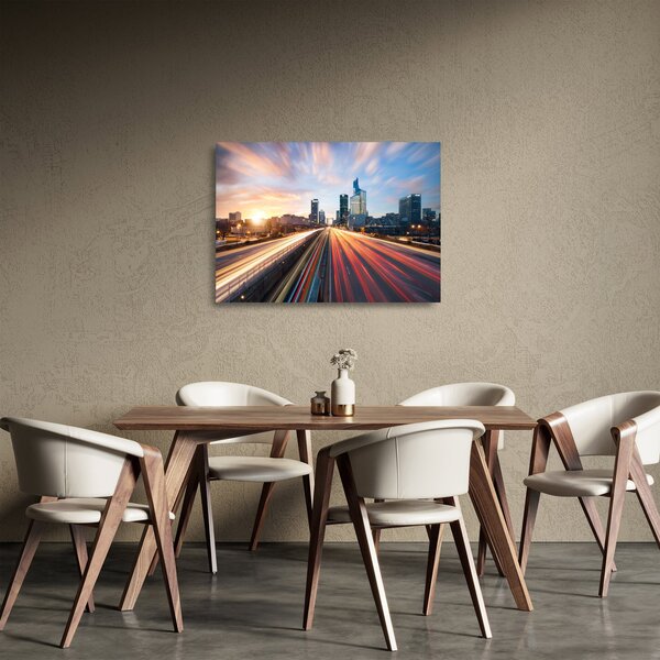 Skleněný obraz - Cesta velkoměsta (70x50 cm)