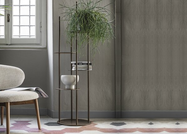 Calligaris Květinový stojan Circles, kovový, CS5107 provedení rám/struktura: Matný černý lak (kov)