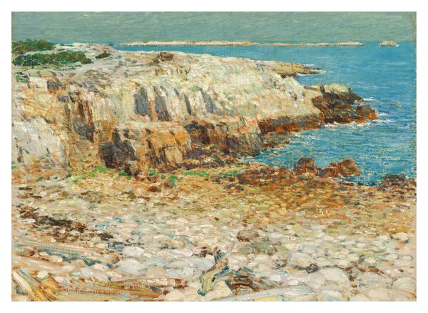 Skleněný obraz - Childe Hassam, A North East Headland, reprodukce (70x50 cm)