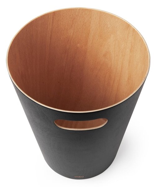 Černý kancelářský odpadkový koš 7,5 l Woodrow – Umbra