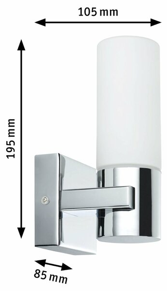 Paulmann Nástěnné svítidlo Gemini IP44 40 W 2ks balení chrom, satin, kov 703.54 P 70354