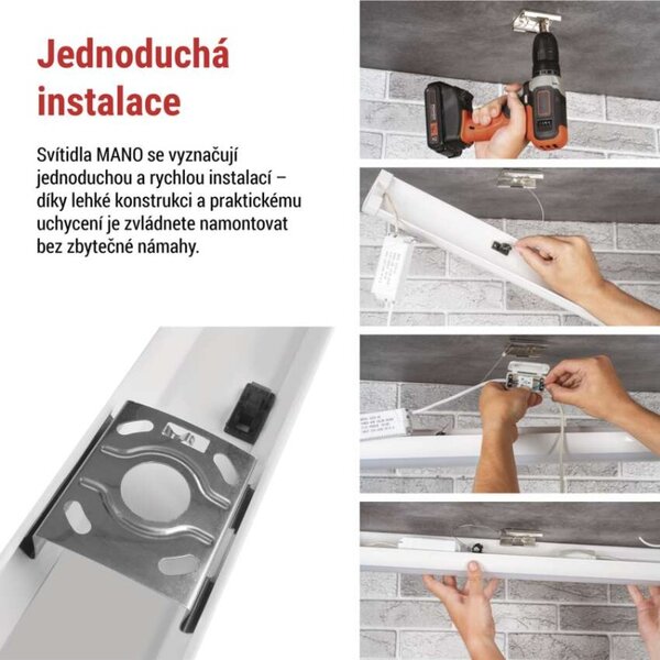 EMOS LED liniové svítidlo MANO 20W neutrální bílá