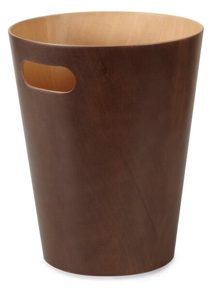 Hnědý kancelářský odpadkový koš 7,5 l Woodrow – Umbra
