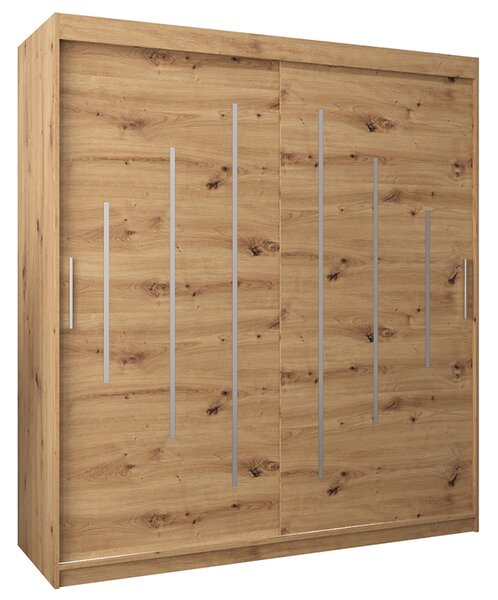 Šatní skříň s posuvnými dveřmi YORK - 180x200cm -Dub Artisan-