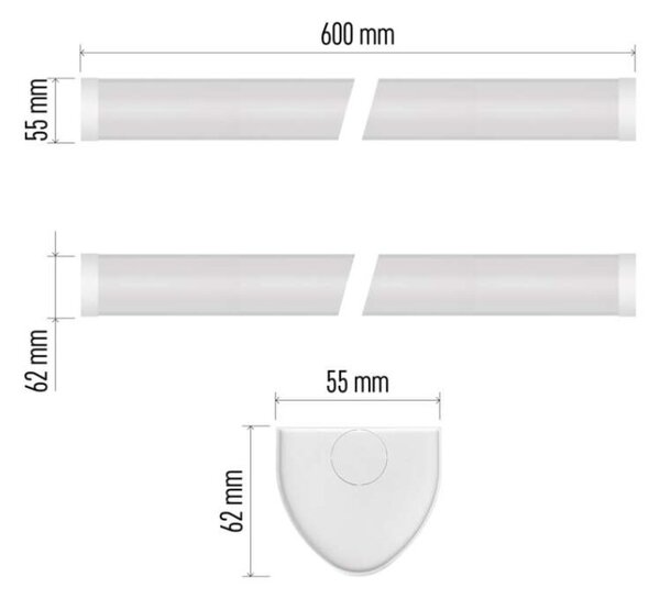 EMOS LED liniové svítidlo MANO 20W neutrální bílá