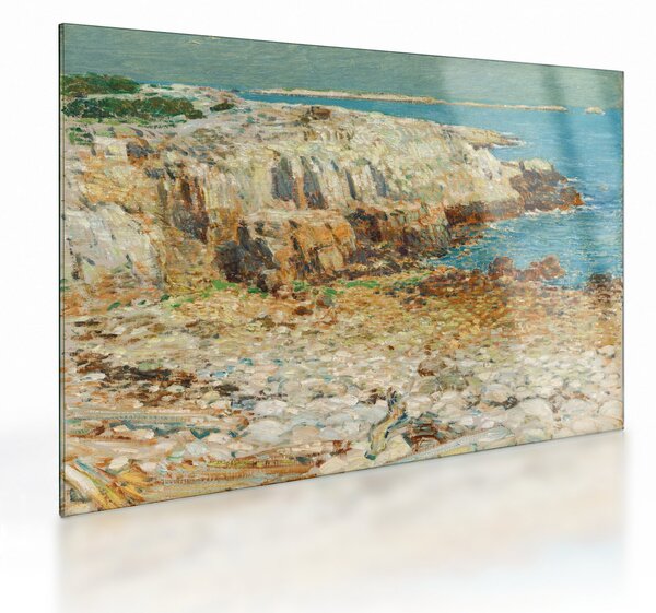 Skleněný obraz - Childe Hassam, A North East Headland, reprodukce (70x50 cm)