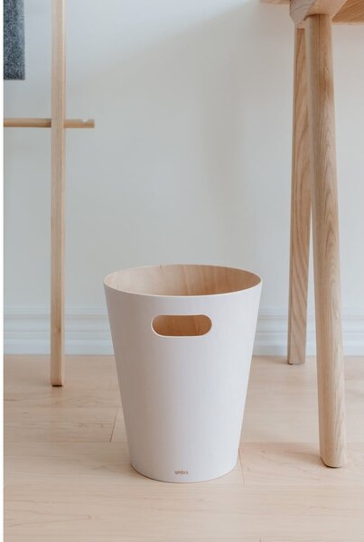 Béžový kancelářský odpadkový koš 7,5 l Woodrow – Umbra