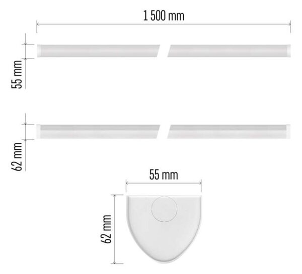 EMOS LED liniové svítidlo MANO 60W neutrální bílá
