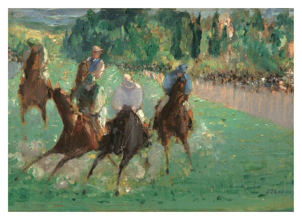 Skleněný obraz - Edouard Manet, At the Races, reprodukce (70x50 cm)