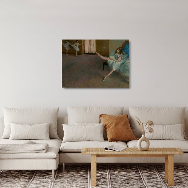 Skleněný obraz - Edgar Degas, Before the Ballet, reprodukce (70x50 cm)