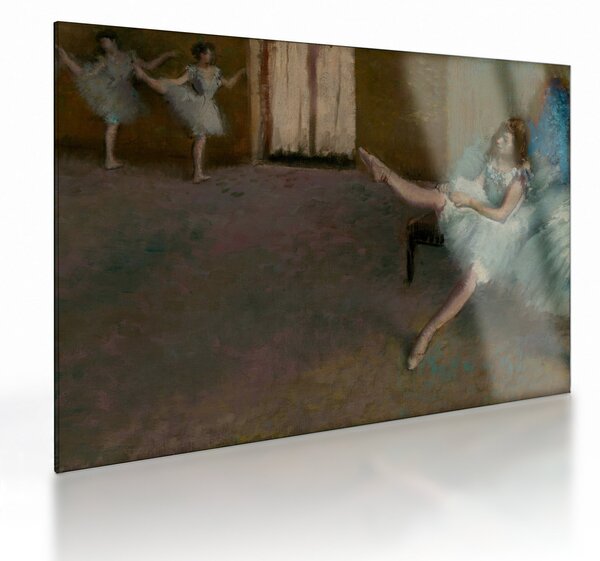 Skleněný obraz - Edgar Degas, Before the Ballet, reprodukce (70x50 cm)