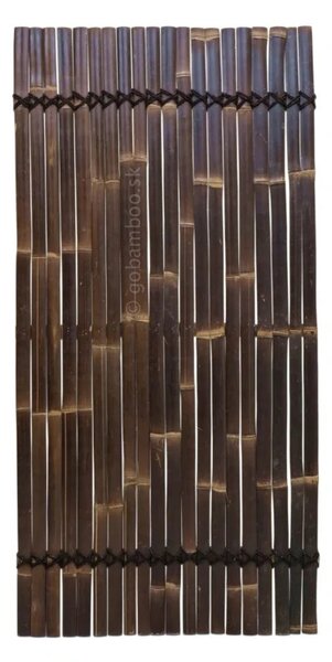 Panel z bambusových lamel tmavohnědé barvy 90 x 100 cm (bambusový plot)