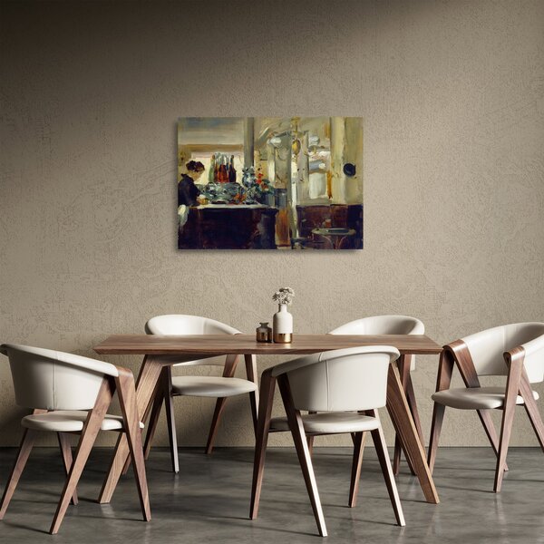 Skleněný obraz - Style of Edouard Manet, Bon Bock Cafe, reprodukce (70x50 cm)