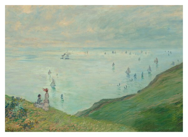 Skleněný obraz - Henri Fantin-Latour, Cliffs at Pourville, reprodukce (70x50 cm)