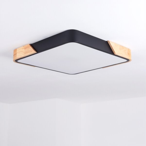 Brilagi - LED Stmívat. svítidlo PILANA LED/48W/230V dub/černá 42x42 cm + DO