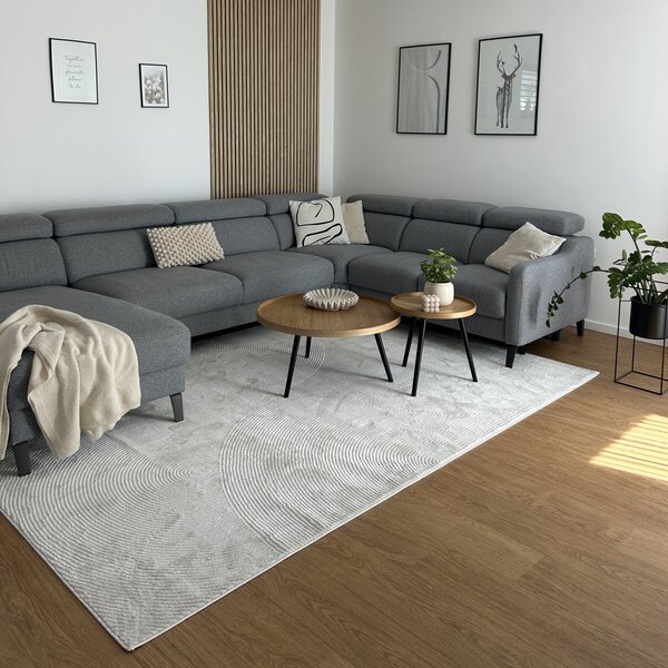 Angel Carpet, Kusový koberec Zafiro 25 Cream, 60x110, bílá, kancelář