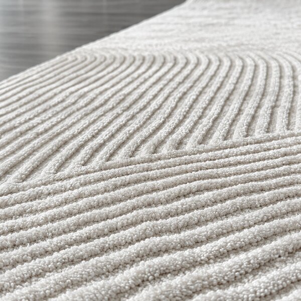 Angel Carpet, Kusový koberec Zafiro 25 Cream, 60x110, bílá, kancelář