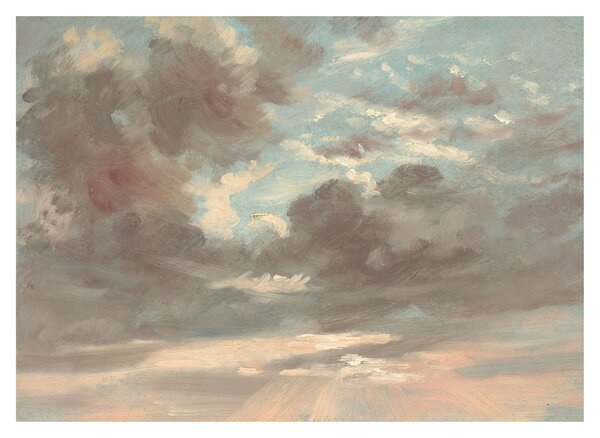 Skleněný obraz - John Constable, Cloud Study Stormy Sunset, reprodukce (70x50 cm)