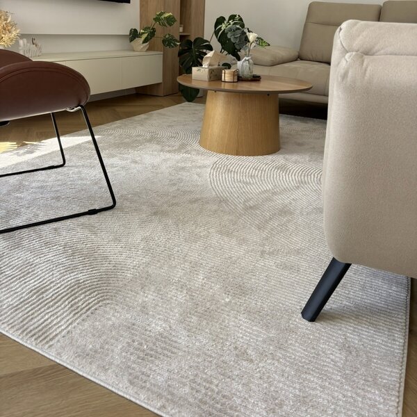 Angel Carpet, Kusový koberec Zafiro 25 Beige, 60x110, béžová, kancelář