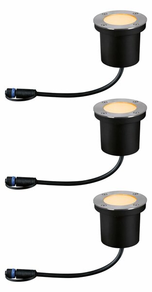 PAULMANN Plug & Shine LED zemní svítidlo Floor základní sada neláká hmyz IP67 2200K 3x4,5W antracit