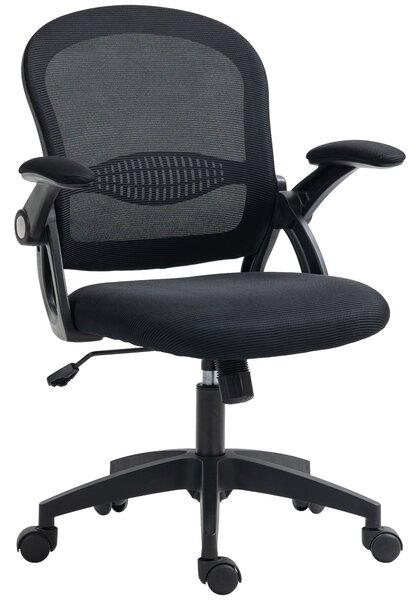 Ergonomická kancelářská židle Vinsetto s prodyšným opěradlem a měkkým sedákem, nastavitelná výška, 65,5x61,5x88-97,5 cm, černá | Aosom