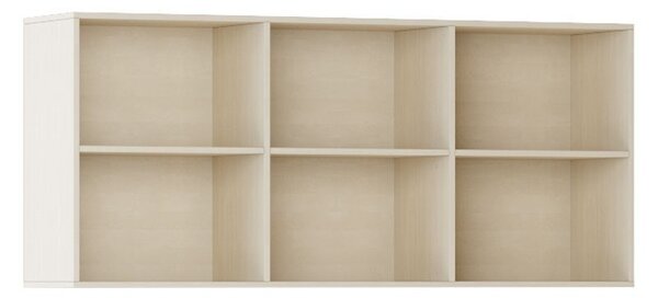 Nástěnná knihovna INTEGRO, 835 x 1750 x 400 mm, 6 polic, bříza