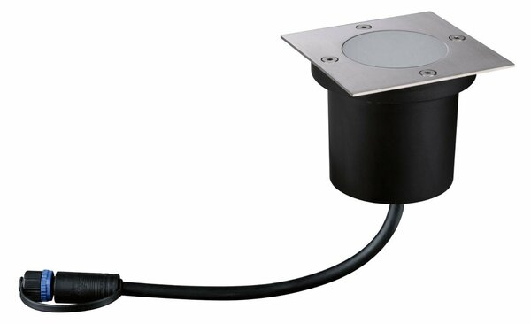 PAULMANN Plug & Shine zemní svítidlo hranaté IP65 3000K 4W 24V stříbrná 942.27 P 94227
