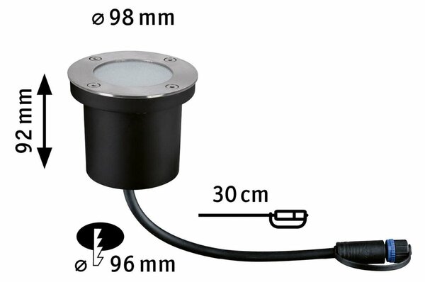 PAULMANN Plug & Shine zemní svítidlo IP65 RGBW 24V ZigBee 942.74