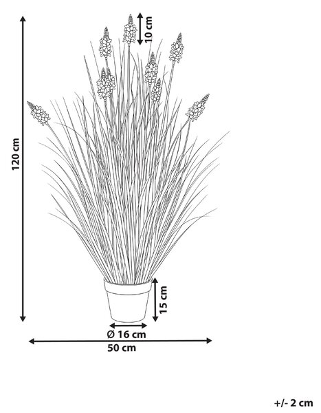 Umělá rostlina LAVENDARIUM 120 cm Purpurová