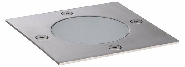 PAULMANN Plug & Shine zemní svítidlo hranaté IP65 3000K 4W 24V stříbrná 942.27 P 94227