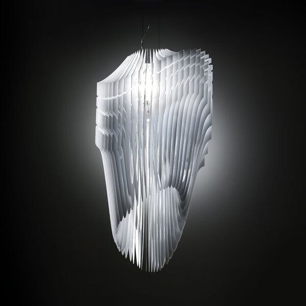 SLAMP AVISM00WHF01T00000EU Avia suspension M, bílé designové svítidlo od Zaha Hadid, 3x12W E27 + 7W Spot LED PAR 20, 100cm
