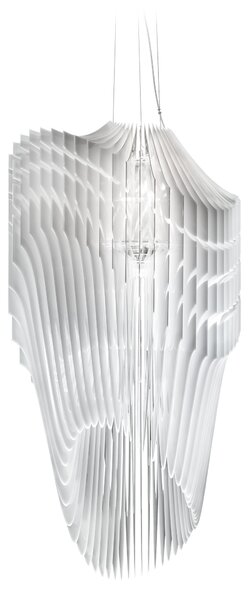 SLAMP AVISL00WHF01T00000EU Avia suspension L, bílé designové svítidlo od Zaha Hadid, 4x12W E27 + 7W Spot LED PAR 20, 120cm