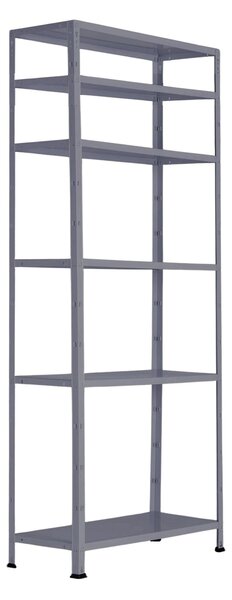 Policový regál 1+1 ZDARMA, 1760x750x300 mm, 6 polic, nosnost police 75 kg, RAL 7031